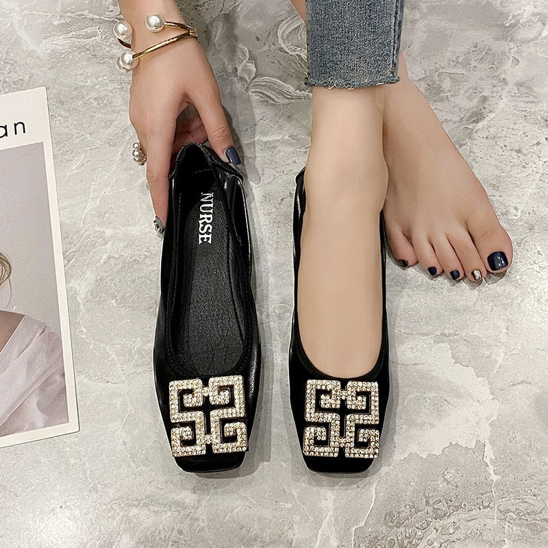 Chaussures plates Élégants En Cuir pour femme - Margo