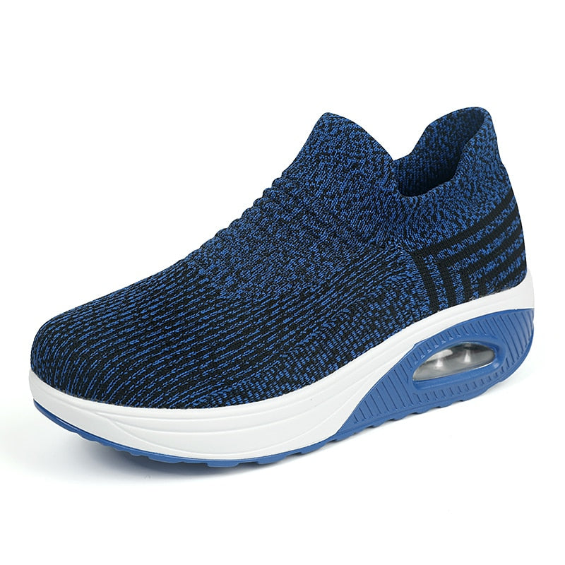 Atmungsaktive orthopädische Sportschuhe für Damen mit Gummisohle