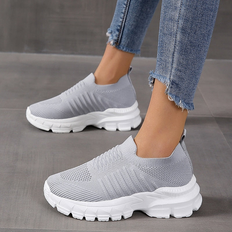 Chaussures orthopédiques tricotées en maille pour femmes - Swerty