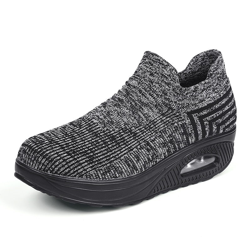 Atmungsaktive orthopädische Sportschuhe für Damen mit Gummisohle