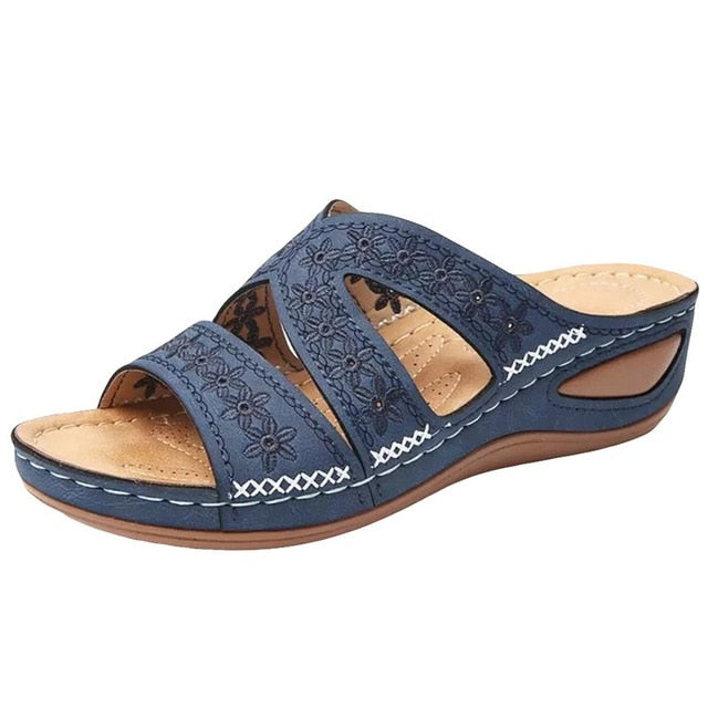 Lässige Outdoor-Sandalen mit Blumenmuster für Damen – Zinny