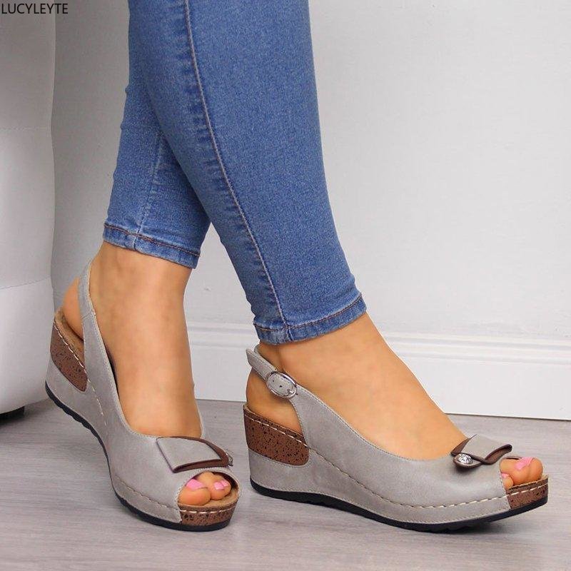 Sandales de marche à plateforme pour femmes - Heels