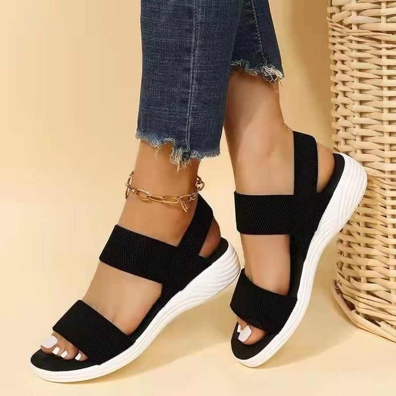 Bequeme Sandalen mit Keilabsatz für Damen – Traza