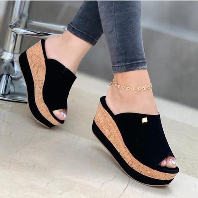 Plateausandalen mit hohem Absatz für Damen – Parker