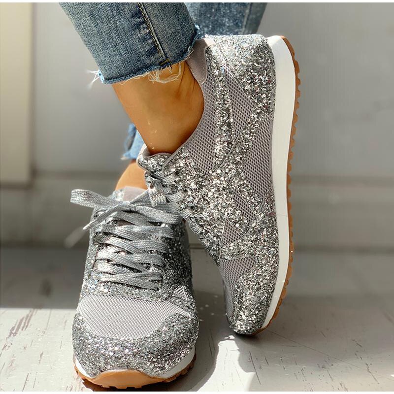 chaussures orthopédiques décontractées à paillettes - Vanshe