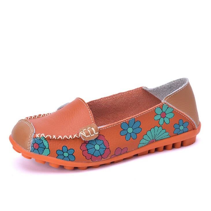 Chaussures orthopédiques en cuir fendu sans lacet pour Femmes - Orazia