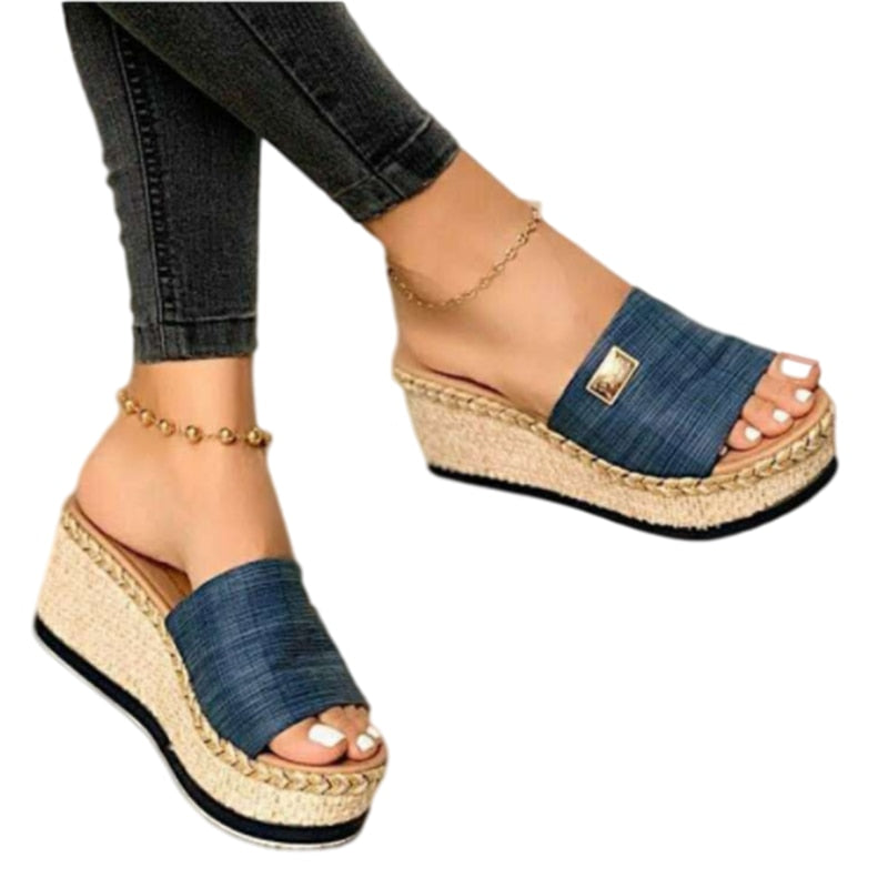 Plateausandalen mit Keilabsatz für Damen - Espada