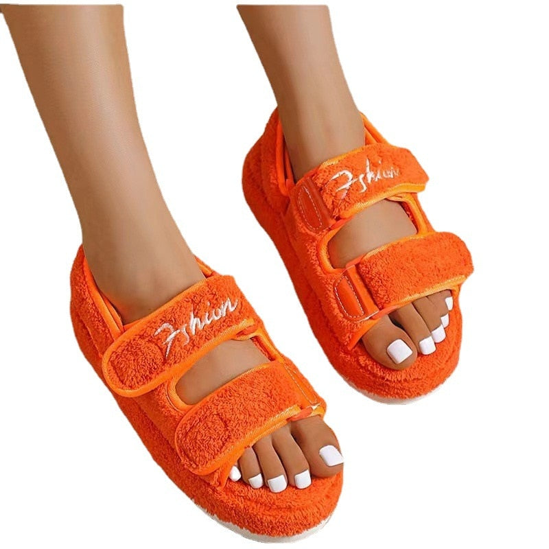Plüschsandalen für Damen - Bel