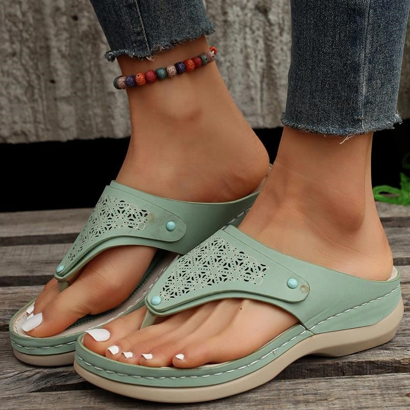 Sandales d'été à talon bas pour Femmes - Retra
