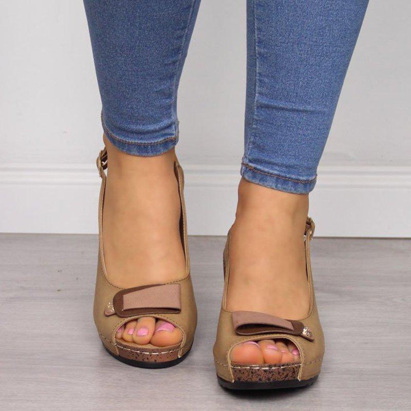 Sandales de marche à plateforme pour femmes - Heels