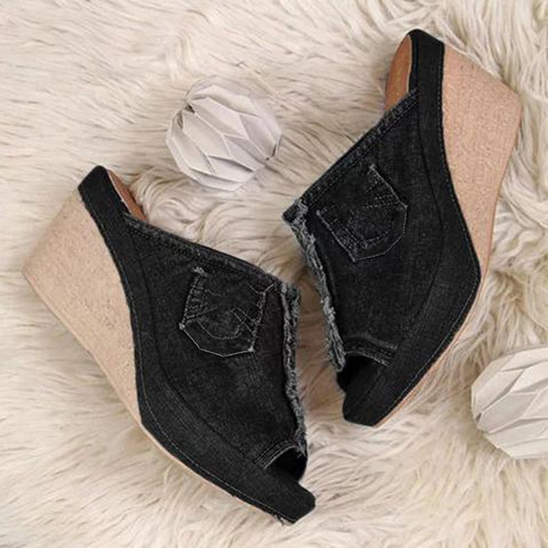 Fish Mouth Sommer-Plateausandalen für Damen – Beem
