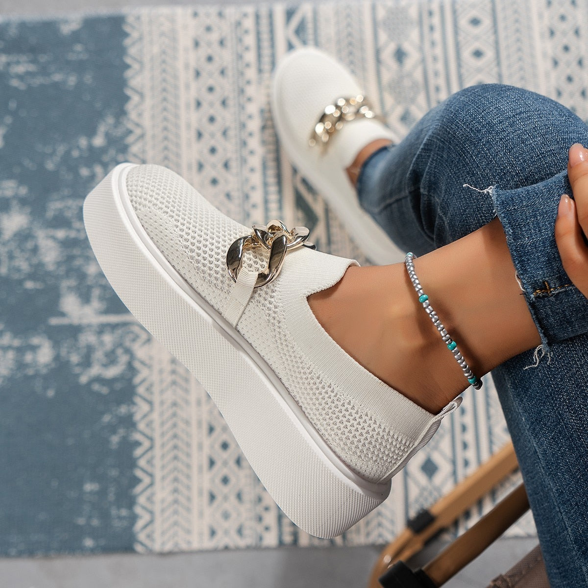 Chaussures orthopédiques de sport à plateforme en métal pour femmes - Metto