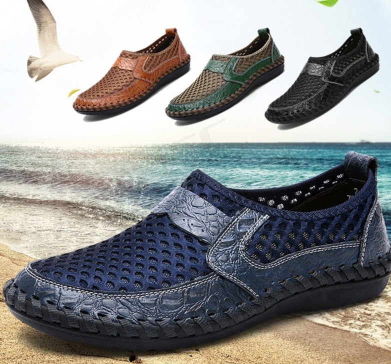 Lässige, flache, handgefertigte Schuhe für Herren – Trigo