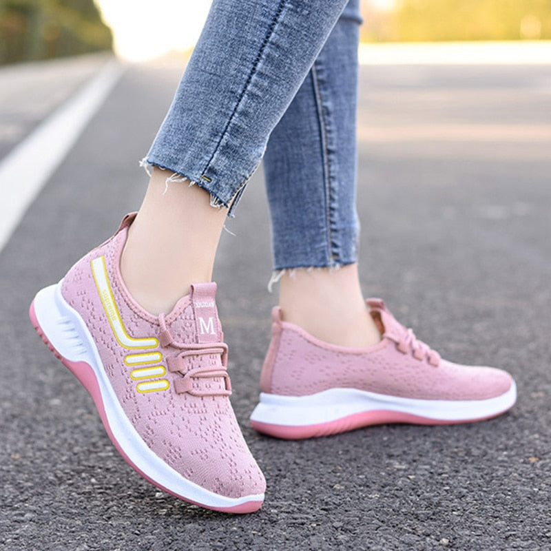 Chaussures orthopédiques de sport en toile à lacets pour femmes