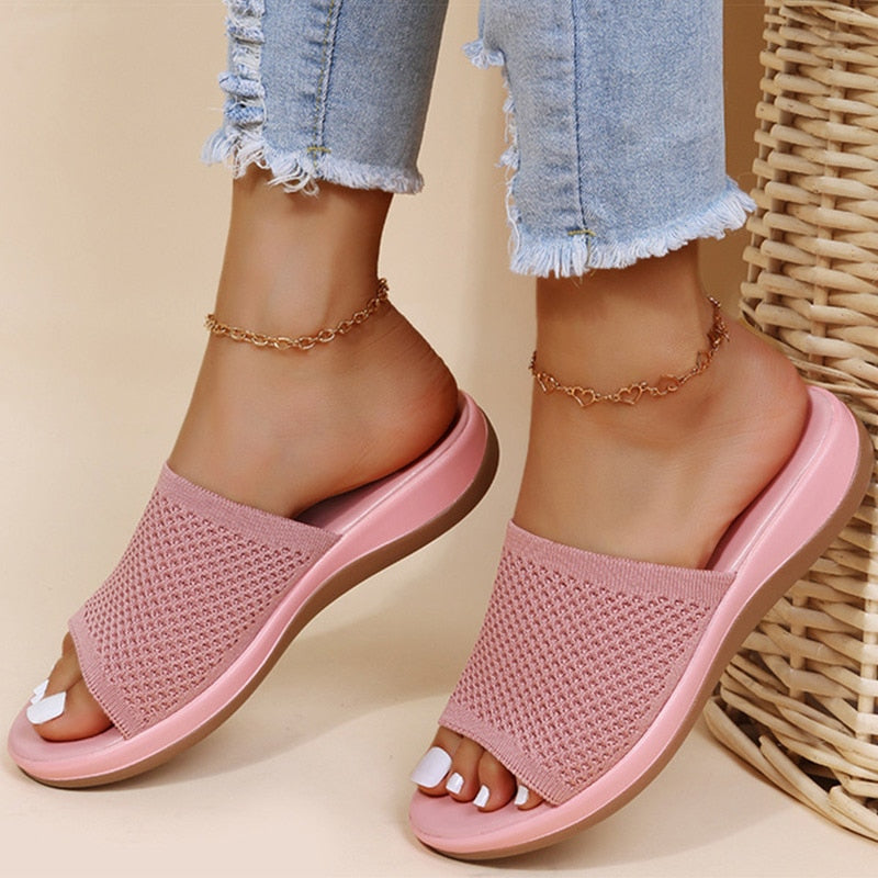 Flache Sommersandalen für Damen - Ludy