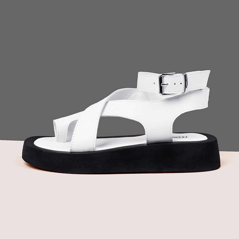 Ledersandalen für Damen – Riemen
