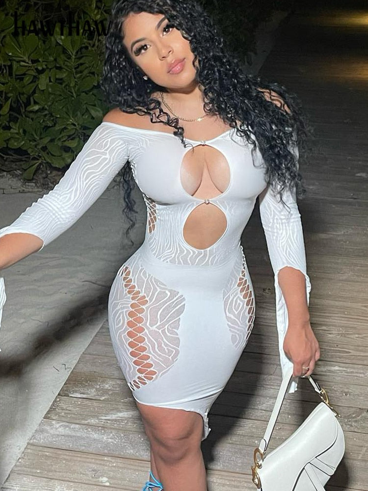 Figurbetontes Minikleid mit Ärmeln für Damen – Lifting