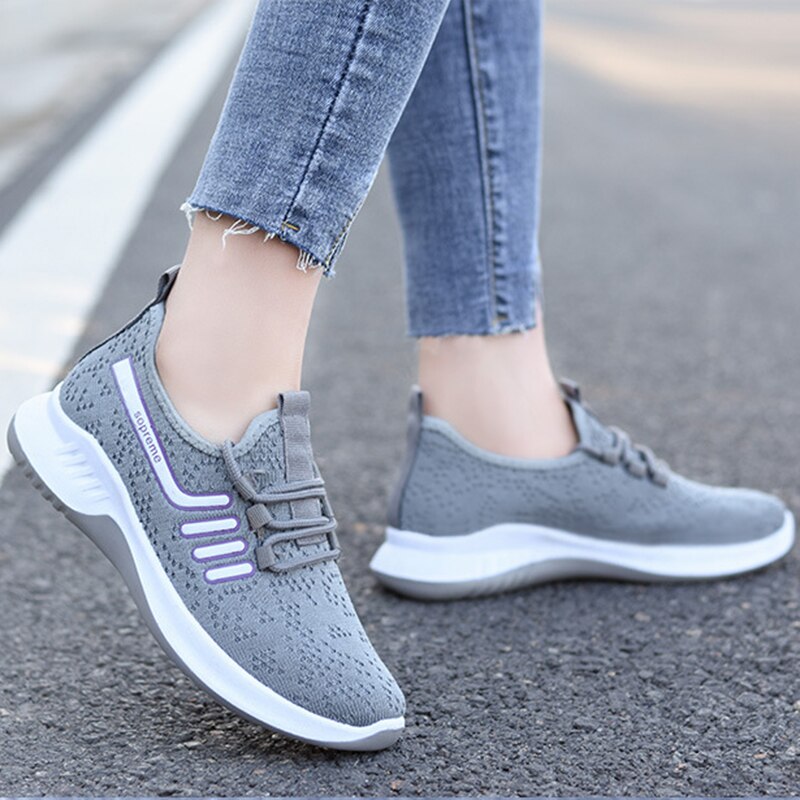Chaussures orthopédiques de sport en toile à lacets pour femmes
