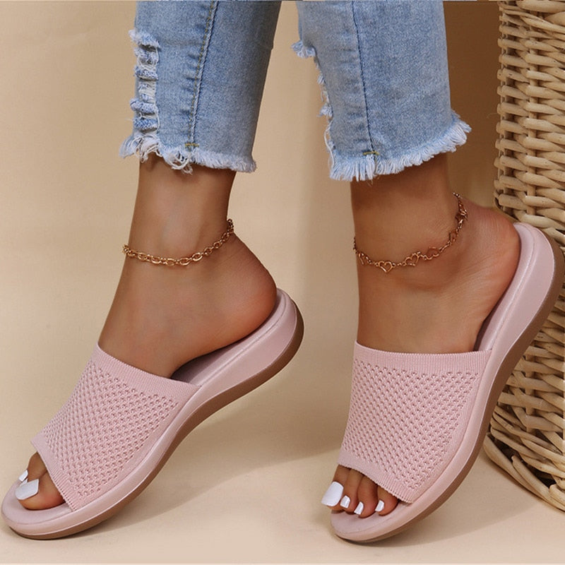 Flache Sommersandalen für Damen - Ludy