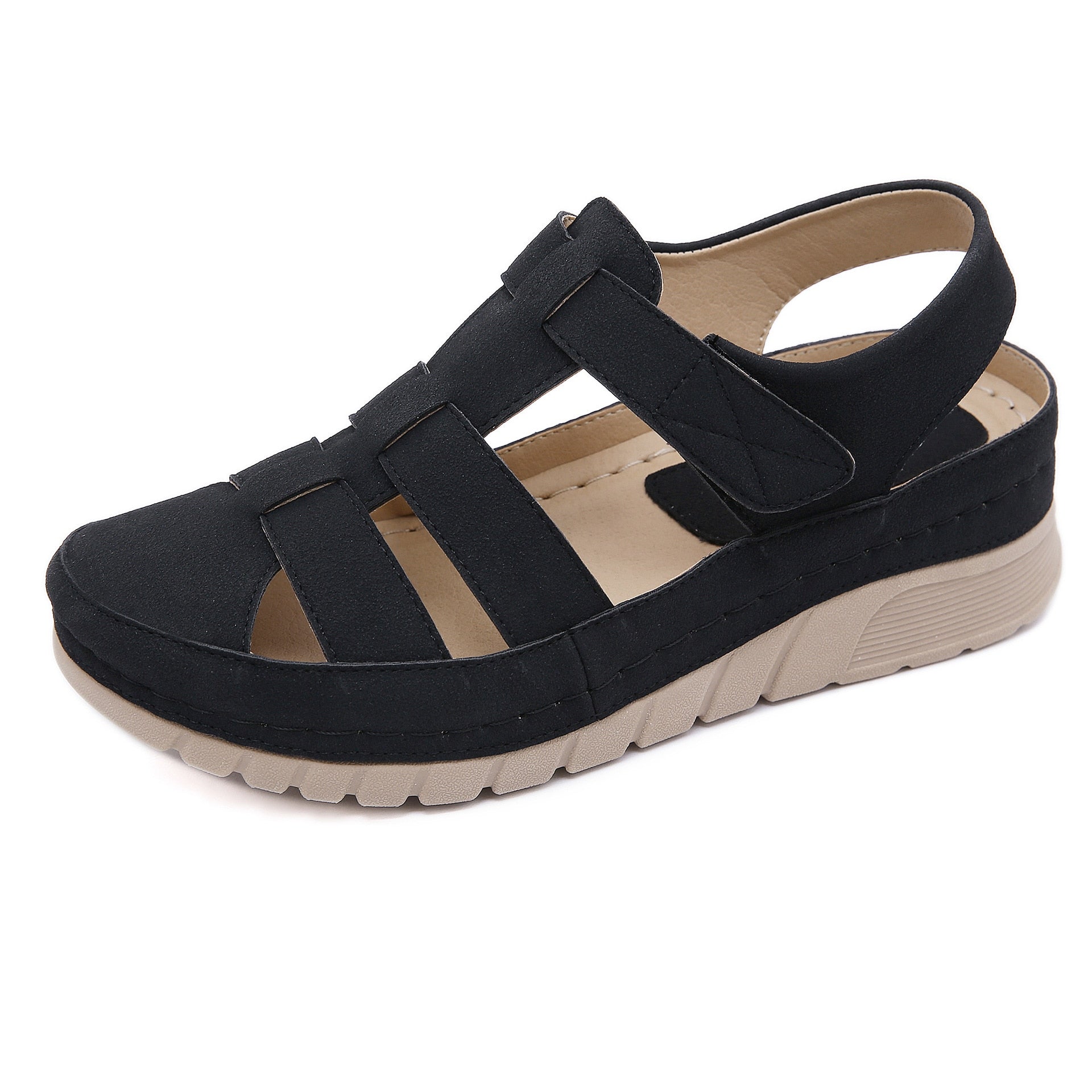 Damen-Sandalen mit optischem Keilabsatz - Wedge