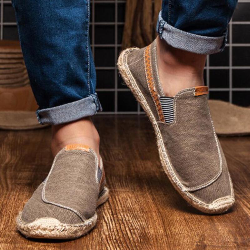 Chaussures plates en chanvre pour hommes - Tivo