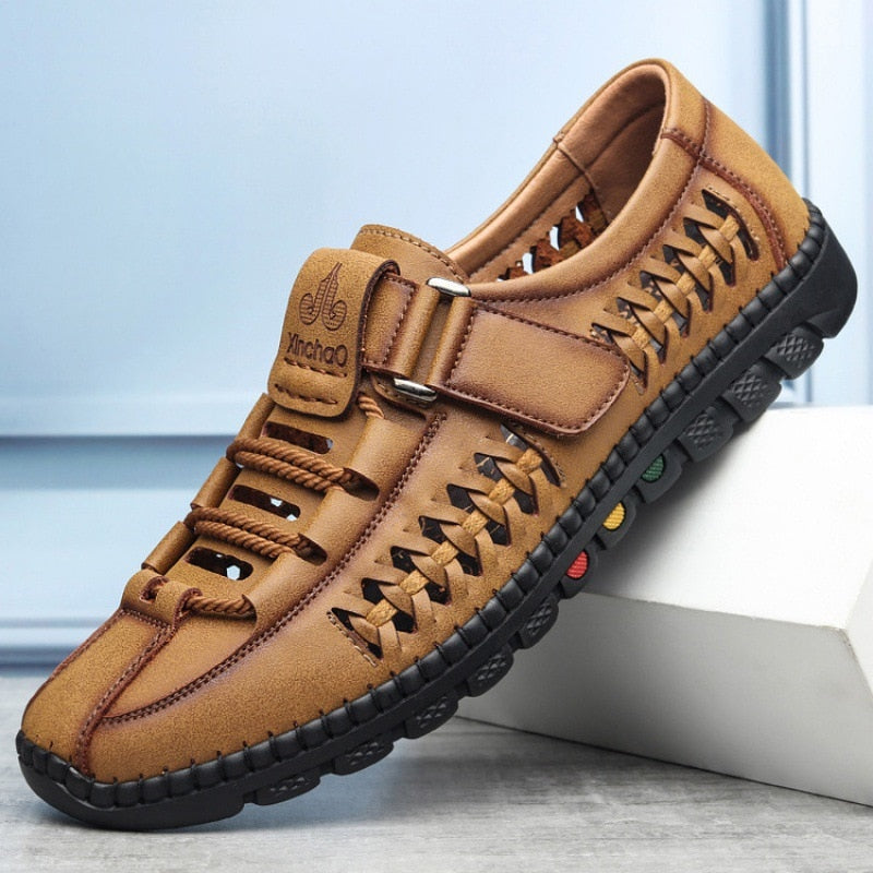 Atmungsaktive Ledersandalen für Herren – Zimo
