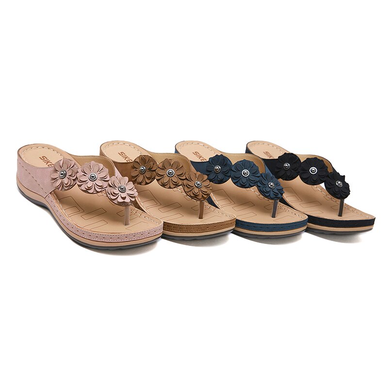 Tongs Orthopédiques pour Femmes, Style Bohême