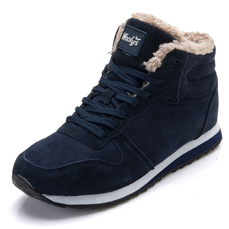 Chaussures de sport en fourrure noir, bleu pour hommes et femmes - Zapatillas