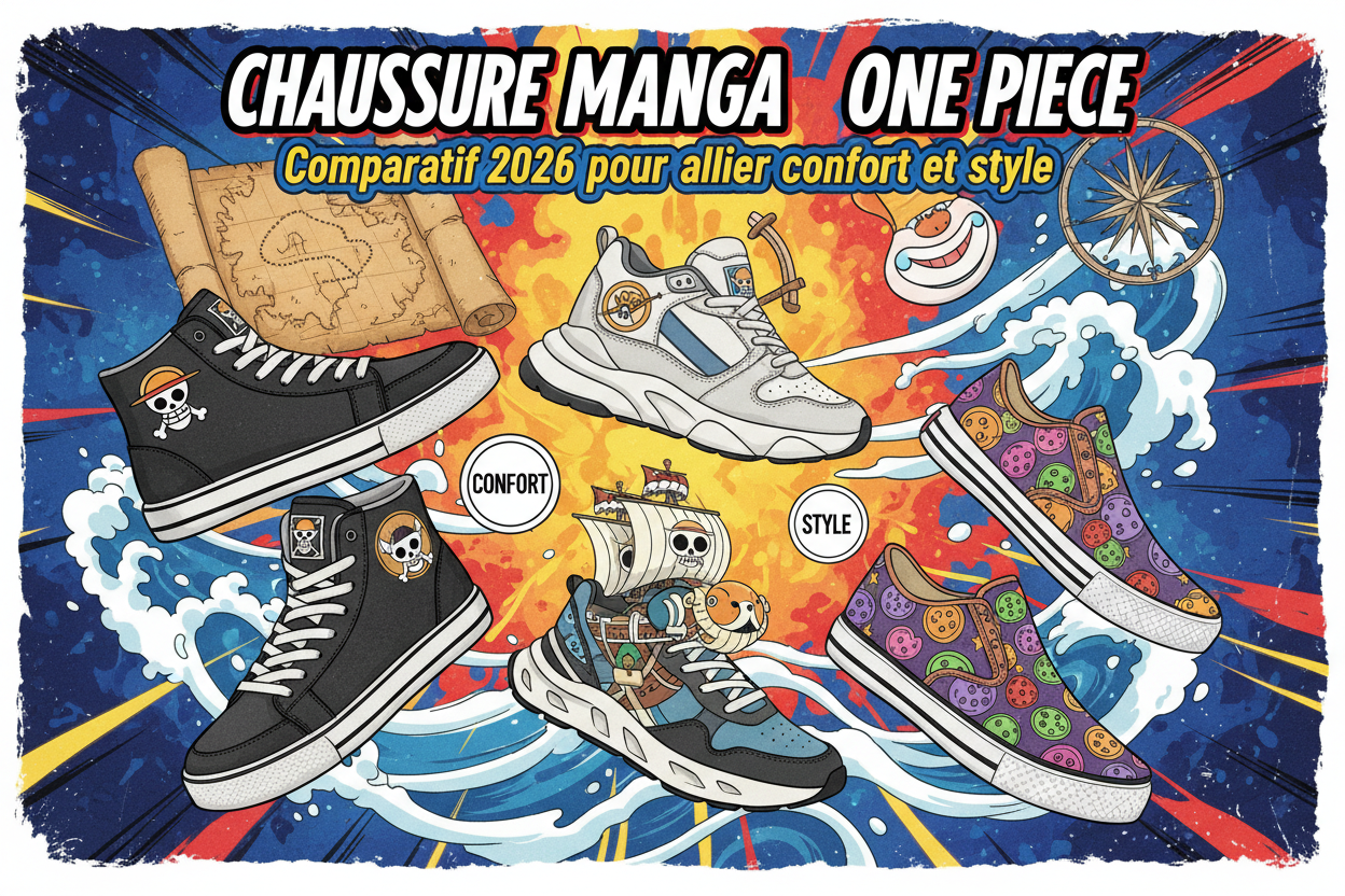 Chaussure manga one piece : Comparatif 2026 pour allier confort et style