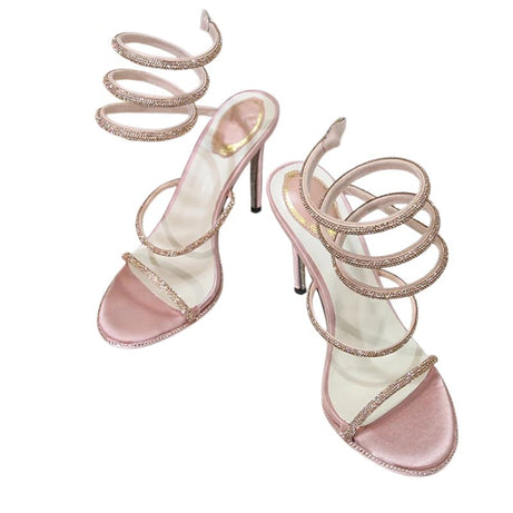 Sandales À Talon Femme Avec Brides Spirales Chic