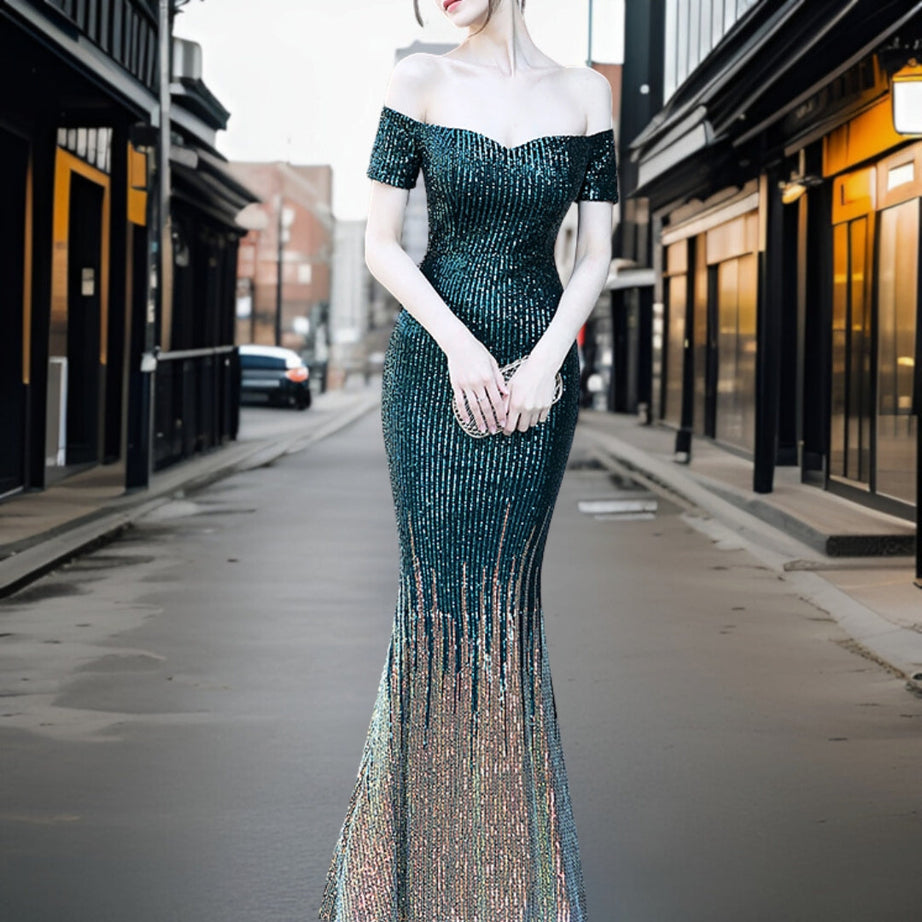 Adriana - Robe de soirée élégante sans épaule