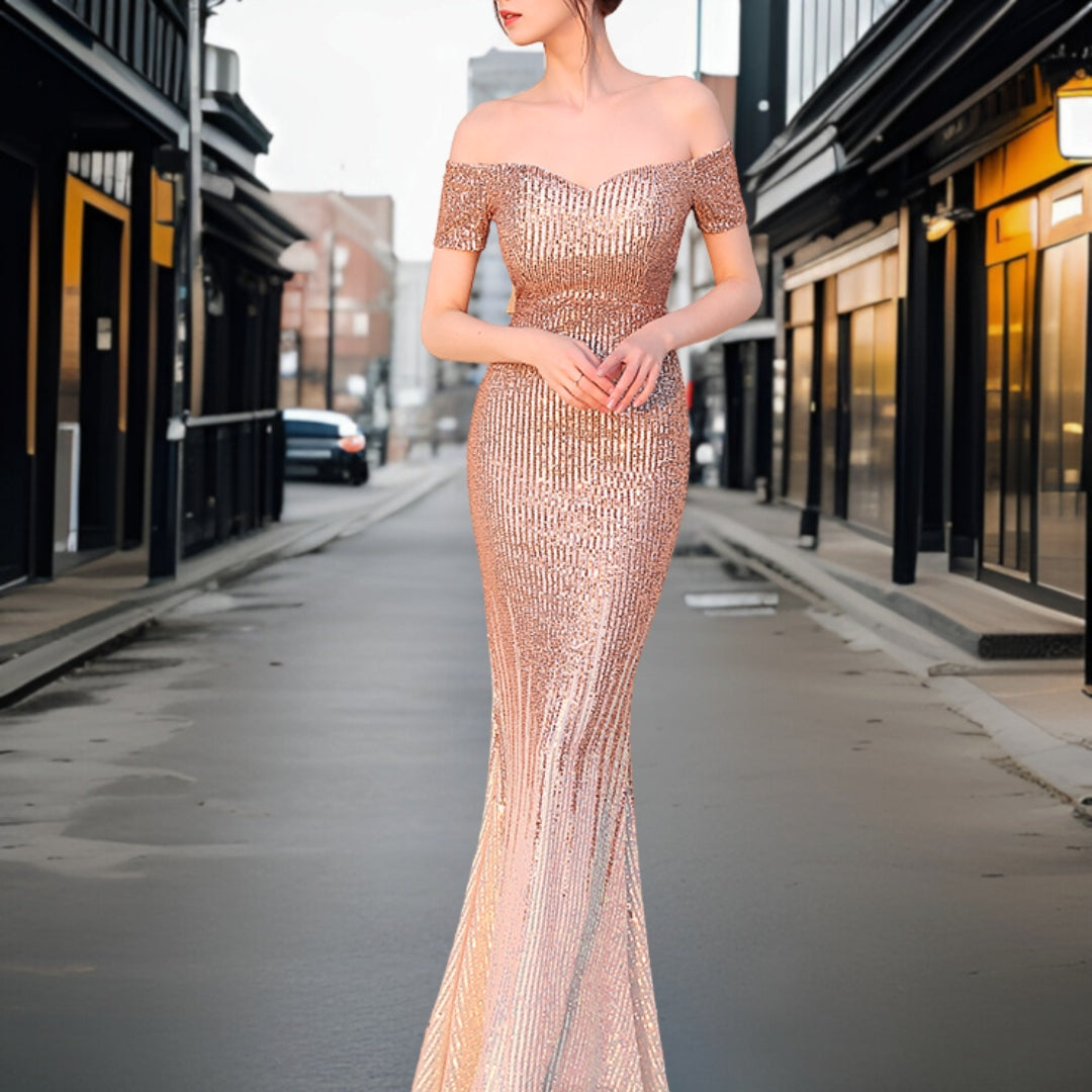 Adriana - Robe de soirée élégante sans épaule