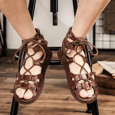 Sandales Romaines en Cuir Pour Homme