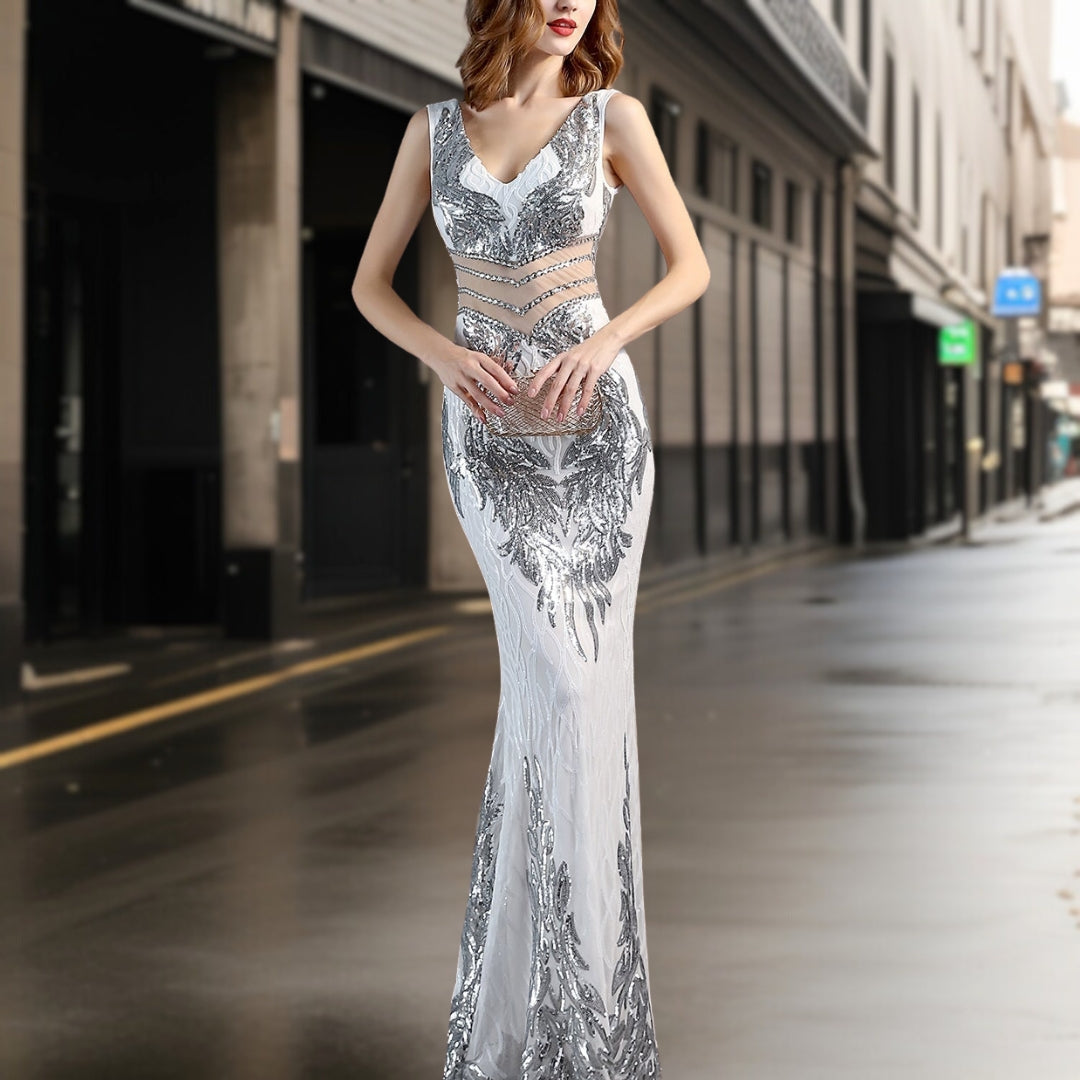 Lilliana – Luxuriöses Abendkleid mit Pailletten 