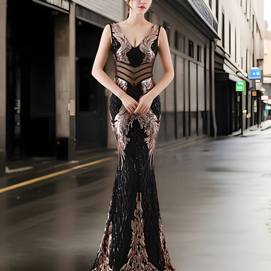 Lilliana – Luxuriöses Abendkleid mit Pailletten 