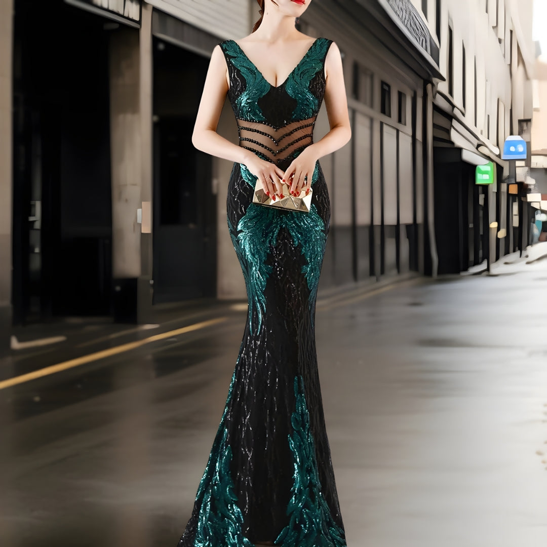 Lilliana – Luxuriöses Abendkleid mit Pailletten 