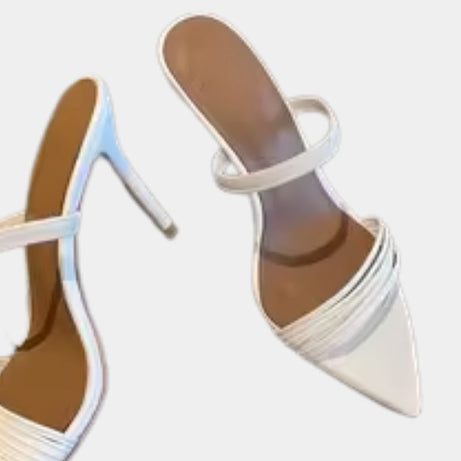 Sandales à Talons Pointus avec Lanières Fines et Bout Ouvert