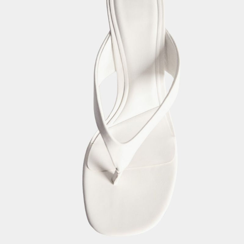 Sandales à Talons Fins avec Bout Carré et Brides Fines
