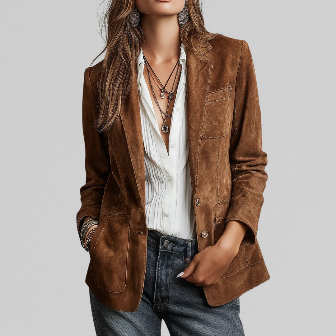 Blazer Femme Effet Daim