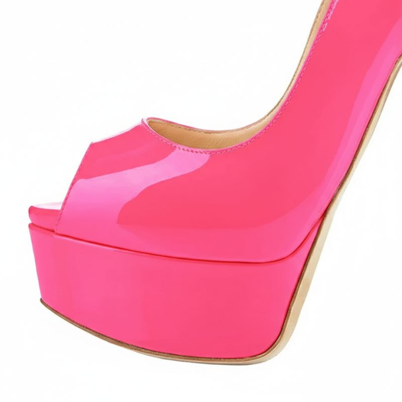 Sandales Femme Plateforme À Talons Fins Design Glamour