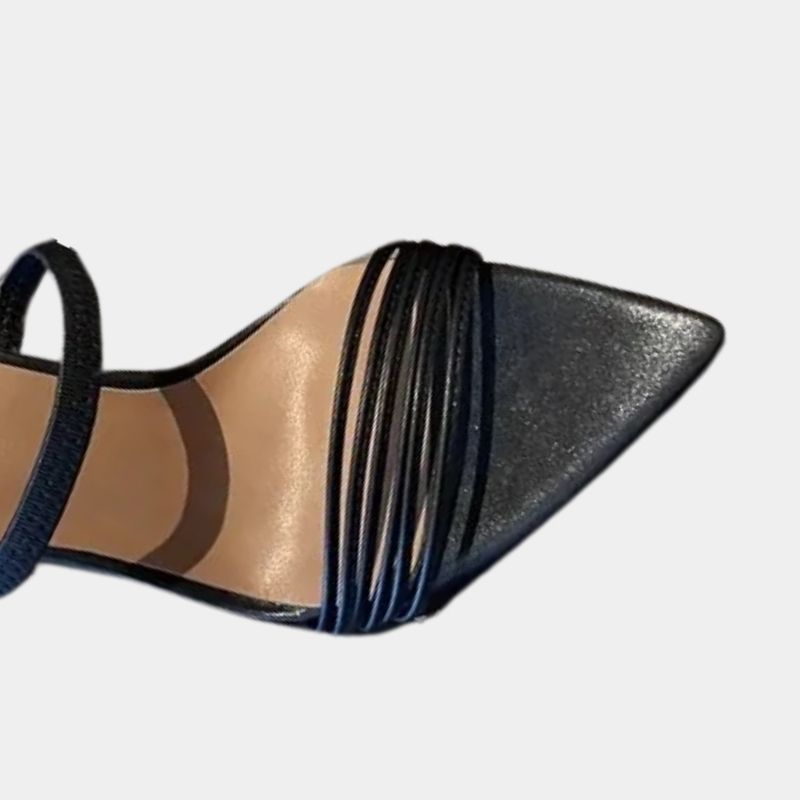 Sandales à Talons Pointus avec Lanières Fines et Bout Ouvert