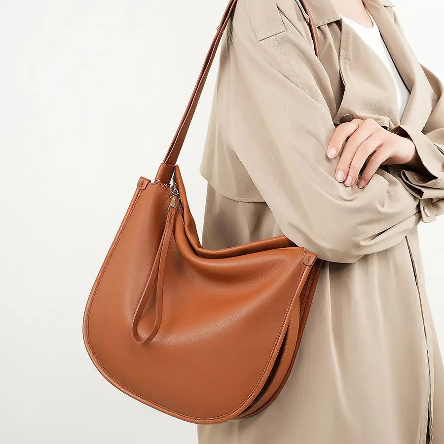 Sac à main cuir marron bandoulière