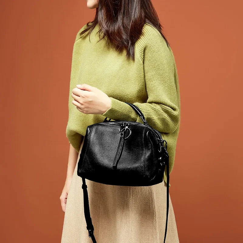 Petit sac à main cuir noir