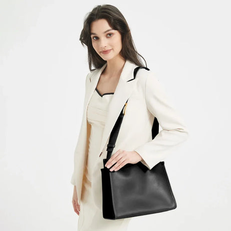 Sac à main cuir noir bandoulière