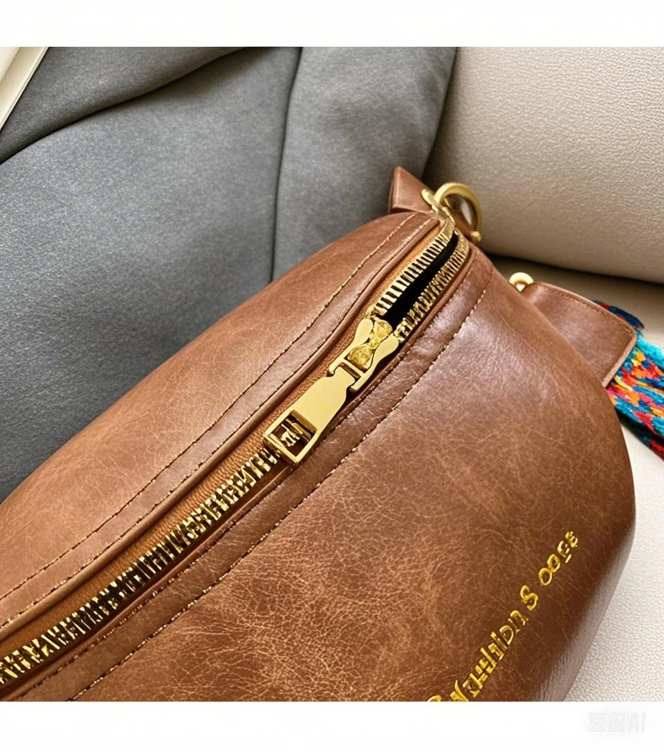 Sac à main banane femme cuir vintage