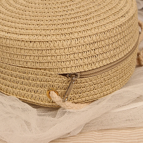 Petit Sac Rond en Paille