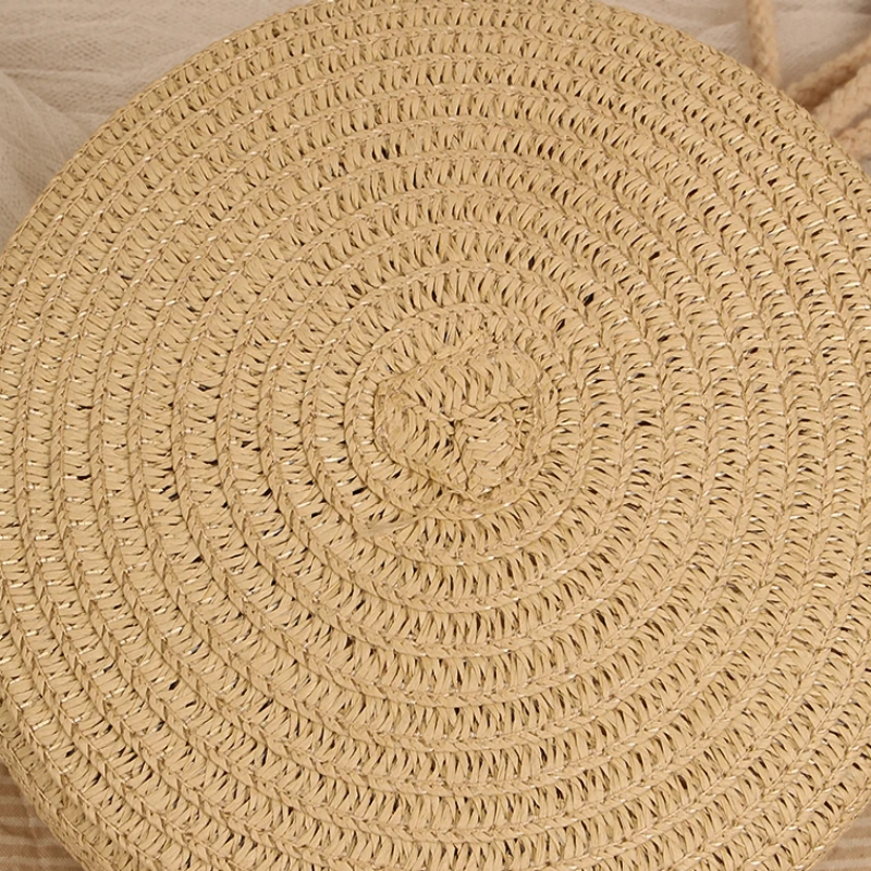 Petit Sac Rond en Paille