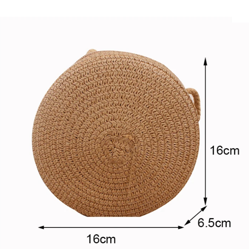 Petit Sac Rond en Paille