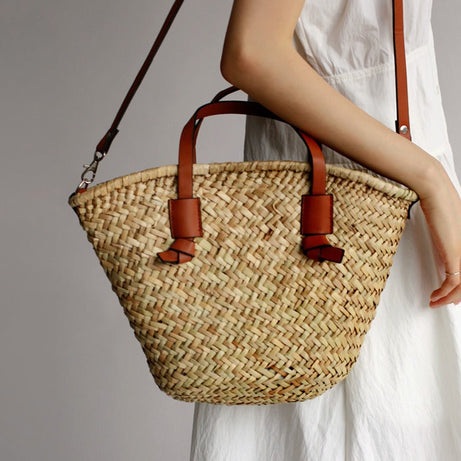 Panier sac à main paille