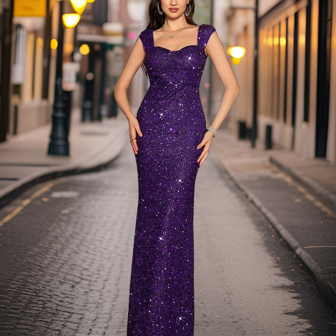 Elisse – Modisches Pailletten-Abendkleid 